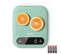 GRAM PRES Báscula digital para alimentos, 11 lb/0,01 oz, peso digital en gramos y onzas para adelgazar, hornear y cocinar, indicador LED
