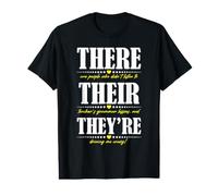 Gramática Humor Su Allí Están Inglés Profesor Broma Camiseta gráfica económica