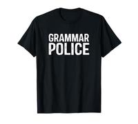 Gramática Policía Traje Mujeres Y Hombres Corregiendo Tu Gramática Camiseta