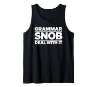 Gramática Snob Deal with It - Humor sarcástico en inglés Camiseta sin Mangas