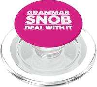 Gramática Snob Deal with It - Humor sarcástico en inglés PopSockets PopGrip para MagSafe