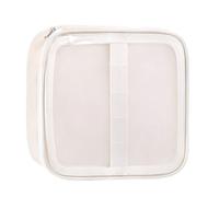 Gramigg Bolsa de transporte de marcadores de alta capacidad para 108 unidades con asa para organizadores de bolígrafos de gel, espaciosa funda para bolígrafos para estudiantes, beige