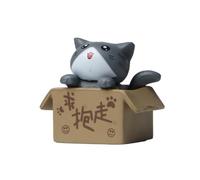 Gramigg Caprichosa De Gatos PVC con Expresivo Precioso Accesorio para Tablero Instrumentos Dormitorio Oficina Exhibición Decorativa Accesorio para Automóvil con Temática Gatos