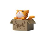 Gramigg Caprichosa De Gatos PVC con Expresivo Precioso Accesorio para Tablero Instrumentos Dormitorio Oficina Exhibición Decorativa Accesorio para Automóvil con Temática Gatos