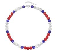 Gramigg Collar de béisbol atlético con diamantes de imitación, cadena de clavícula de discoteca, accesorio deportivo elegante para atletas competitivos, collar de colores