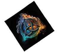 Gramigg Elegante mantel de terciopelo portátil con obras de arte místicas para meditaciones espirituales y decoración del hogar