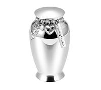 Gramigg Elegante urna de cremación para mascotas, caja conmemorativa de aleación de aluminio con cierres de cadena, recuerdos de gatos, perros, recuerdos, regalo conmemorativo de mascotas