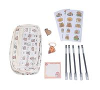 Gramigg Estuche multicapa con diseño de animales de dibujos animados de gran capacidad con broche, bolsa de calcomanías para estudiantes, soportes multicapa, estuche de gran capacidad, b