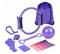 Gramigg Juego De Gimnasio Profesional para Hogar con Banda Resistencia A La Pelota Ejercicio Y Anillos Mágicos Pilates Moldear Cuerpo Juego Ejercicios Compactos Tonificar Los