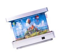 Gramigg Luz nocturna de anime recargable por USB, diseño de ciudad de globo, adornos decorativos para los entusiastas de los regalos del hogar, luz nocturna de globo