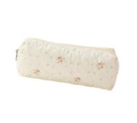 Gramigg Organizador de lápices impreso, bolsa de papelería escolar para niños, bolsa con soporte para bolígrafos con cremalleras suaves, bolsas florales