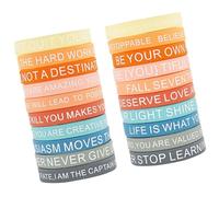 Gramigg Paquete de 20 pulseras de silicona con cita de empoderamiento para motivación diaria con refranes inspiradores, banda de energía positiva, como se describe