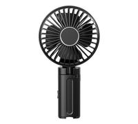 Gramigg Paraguas portátil con clip para ventilador de mano, plegable, recargable por USB, 1200 mAh, 3 velocidades, para ventilador de batería de viaje