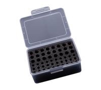 Gramigg Soporte de batería eficiente con 54 compartimentos, cubierta transparente, ahorro de espacio, construcción de polipropileno, uso de viaje, impermeable, almacenamiento de batería