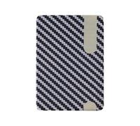 Gramigg Tarjetero de aluminio con bloqueo delgado y simple para viajes y transporte, acabado de fibra de carbono permanente, cartera de fibra de carbono funcional múltiple, gris oscuro