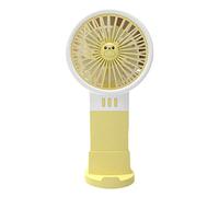 Gramigg Ventilador de bolsillo portátil alimentado por pilas con soporte móvil, funciona con pilas, ventilador de escritorio