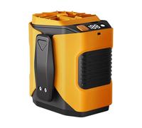 Gramigg Ventilador de cinturón portátil de 3600 mAh, textura ABS, cintura de 13000 rpm, adecuado para acampar al aire libre y viajes, recargable por USB, clip de cintura
