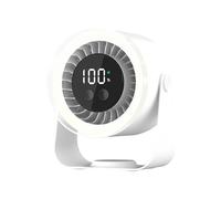 Gramigg Ventilador de escritorio con USB pequeño, portátil, 9 velocidades, ajustable, fuerte refrigeración, silencioso, para el hogar, la oficina, al aire libre, recargable
