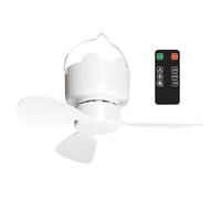 Gramigg Ventilador De Montaje En Techo DC5V Bajo Consumo 3 Engranajes Silenciosos Función Temporizador con Control Remoto para Tienda Campaña Versatilidad Aire Libre Uso Ventilador Colgante