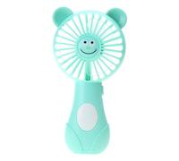 Gramigg Ventilador de refrigeración de mano, funciona con pilas AA, ventilador pequeño con orejas para oficina en casa, viajes, al aire libre y camping, ventilador portátil de mano con patrón de