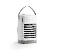 Gramigg Ventilador portátil de refrigeración de aire de 4 velocidades, ventilador silencioso con temporizador, 7 colores, LED, refrigeración USB, para dormitorio, oficina, escritorio, al aire libre