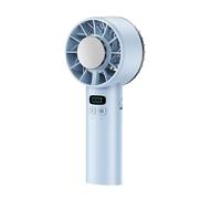 Gramigg Ventilador silencioso con pantalla digital USB, potente 5200 mAh, portátil, adecuado para dormitorio, oficina y escuela, refrigeración USB para el hogar