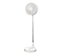 Gramigg Ventilador telescópico de pie portátil recargable por USB, plegable, giratorio 180 grados para habitación, campamento