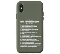 Grammar Pun English Language Fun Teacher Principle Carcasa para iPhone X/XS