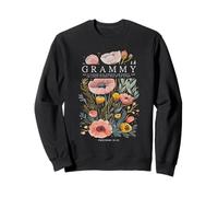 Grammy Ella está Vestida de Fuerza y dignidad Flowers Women Sudadera