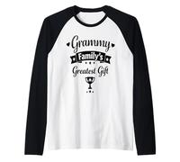 Grammy Family's Greatest - Orgullosa Familia Nietos Abuela Camiseta Manga Raglan