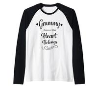 Grammy Forever Our Heart Belongs - Cool Proud Family Grandma Camiseta Manga Raglan