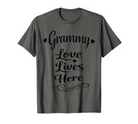 Grammy Love Lives Here - Familia Orgullosa Nietos Abuela Camiseta