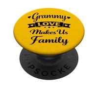 Grammy Love Makes Us Family - Orgullosa Familia Nietos Abuela PopSockets PopGrip Adhesivo