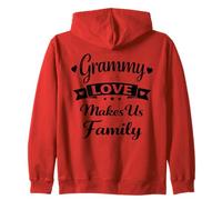Grammy Love Makes Us Family - Orgullosa Familia Nietos Abuela Sudadera con Capucha