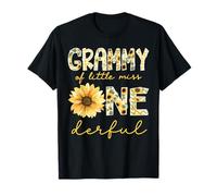 Grammy of Little Miss Onederful - Girasol para niña de Primer cumpleaños Camiseta