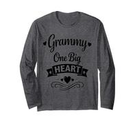 Grammy One Big Heart - Familia Orgullosa Nietos Abuela Manga Larga