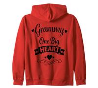 Grammy One Big Heart - Familia Orgullosa Nietos Abuela Sudadera con Capucha