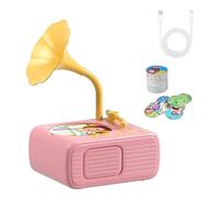 Gramófono Infantil con 96 Tarjetas de Sonido: Reproductor de música fonógrafo Educativo para niños pequeños, máquina de Contar Cuentos con rimas Infantiles y Canciones educativas. (Pink)