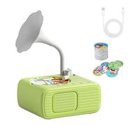 Gramófono Infantil con 96 Tarjetas de Sonido: Reproductor de música fonógrafo Educativo para niños pequeños, máquina de Contar Cuentos con rimas Infantiles y Canciones educativas. (Green)