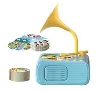 Gramófono para Niños con 96 Tarjetas | Juguete Tocadiscos De Música para Bebé | Juguete Musical para Grabar Fonógrafo | Reproductor De Música De Cuentos para Niños con 96 Tarjetas Presentes