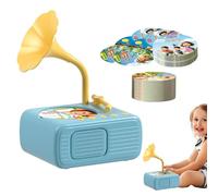 Gramófono Para Niños Con 96 Tarjetas | Reproductor De Música Con Historia De Fonógrafo Para Niños | Tocadiscos Fonográfico Para Niños | Juguete Musical Sensorial De Educación Temprana Para Niños Y Niñ