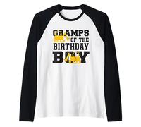 Gramps of The Birthday Boy Funny Excavator Truck B-Day Bday Bday Camiseta Manga Raglan