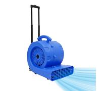 GramStudio Soplador de obras con ruedas, 750 W, centrífugo, con 3 niveles de velocidad, 3 ángulos de soplado, función de tiempo, para secado, aireación y deshumidificación