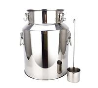 GramStudio Tambor de acero inoxidable sellado de 18 L, fermentador de acero inoxidable 201, jarra de leche, barril de aceite, arroz, agua, barril grande, depósito de transporte, junta de silicona apta