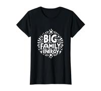 Gran Ambiente de energía Familiar para reuniones Familiares y diversión Camiseta gráfica económica, Mujer, Negro, XS