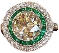 Gran anillo redondo multicolor de circonita cúbica compromiso anillo de dedo joyería boda Los mejores reyes