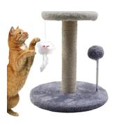 Gran árbol de gato con bola de plumas, árbol de actividad para gatos grandes y pequeños, Cat Scratching Post with Feather and Spring Ball, Tilt-Protected Cat Tree for Large Cats, Cat Tree Tower