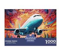 Gran Avión de Pasajeros Puzzle de 1000 Piezas Papel para Adultos Cielo de Ensueño Juego de Puzzle 1000 Piezas Relajación Decoración Hogar Regalo 38x26cm/1000pcs 38x26cm/1000pcs