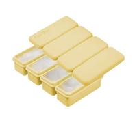 Gran bandeja de hielo con Lid, 4 Grid Big Iced Cube Maker Mold, herramienta de enfriamiento fácil para whiskey, Brandy, Vodka, Coñac, Borbón, Tequila, y Beverage Cooling at Home or Parties