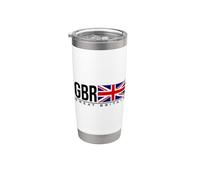 Gran bandera británica Union Jack equipo deportivo británico Vaso térmico de acero inoxidable de doble pared